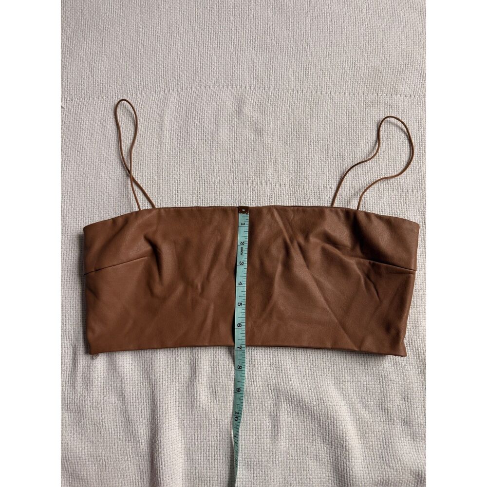 TIC TOC Brown Faux Leather Tube Top - Picture 6 of 6
